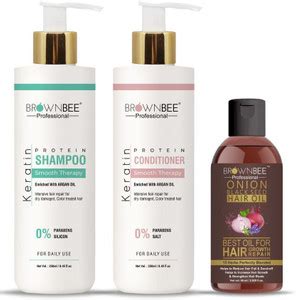 brownbee Keratin Smooth Shampoo And Keratin Smooth Conditioner With ...