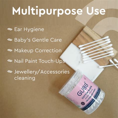 Buy GUBB Paper Stick Cotton Buds - 200 Stems Online