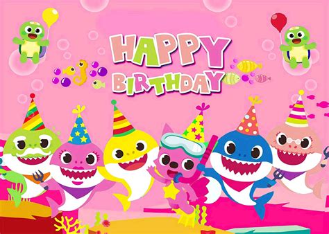 Download Pinkfong Shark Happy Birthday Wallpaper | Wallpapers.com
