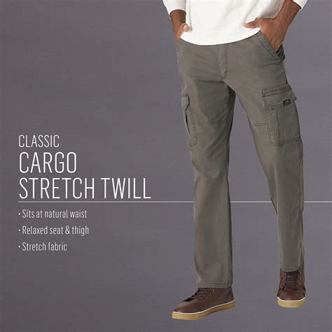 Snapklik.com : Wrangler Authentics Mens Relaxed Fit Stretch Cargo Pant