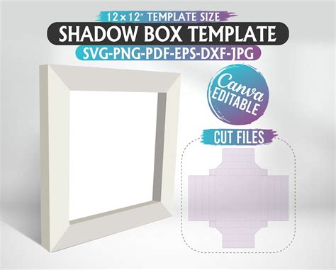 Image result for Paper Shadow Box Frame Template Free