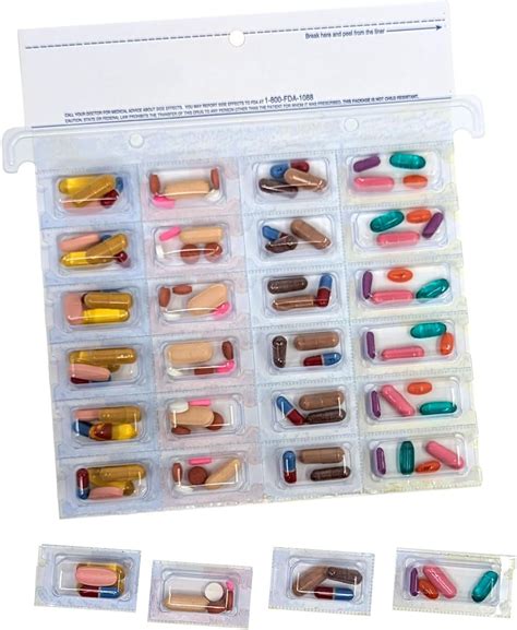 Controlled Unit Dose Cold Seal Medication Blister Pack Card, Perforated ...