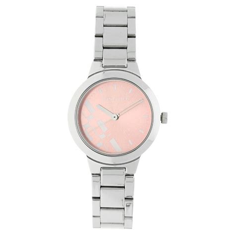 Buy Online Fastrack Quartz Analog Pink Dial Stainless Steel Strap Watch ...