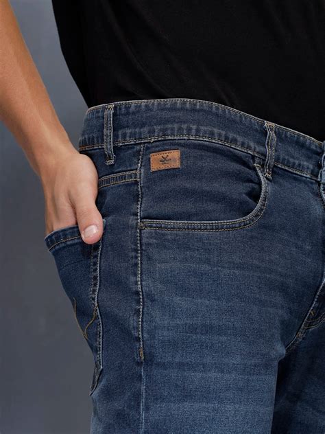 Men's Casual Slim Fit Denim Jeans | Blue – Wrogn