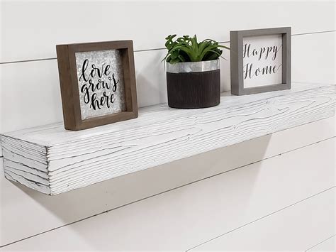White floating shelf open shelving rustic shelf floating shelves ...
