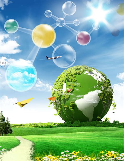 绿色环保自然生态广告PSD素材 - 爱图网