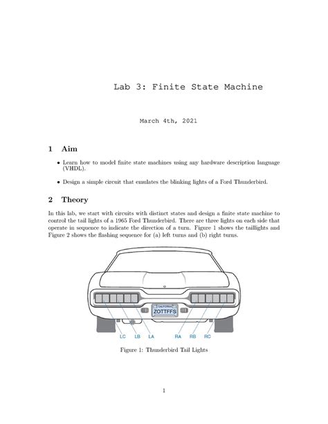 EE214 FSM Tail lights Lecture - 1 Aim Learn how to model finite state ...