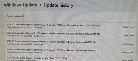 2026-02 cumulative update failed - KB5075941 - Microsoft Q&A