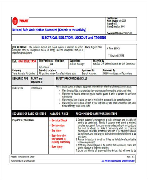 Image result for Method Statement Electrical Testing