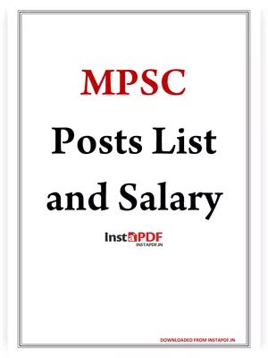 MPSC Posts Information 的图像结果