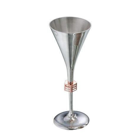 Buy Silver Plated Glass Wine Goblet Chasm in India