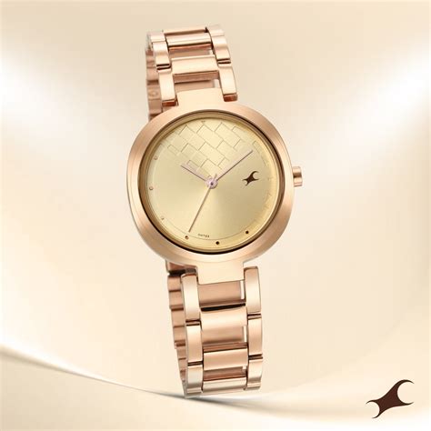 Buy Online Fastrack Stunners Quartz Analog Golden Dial Stainless Steel ...