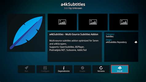 How to Install and Setup a4k Subtitles Add-on for Kodi