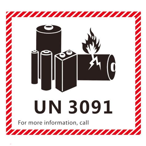 Buy Hybsk 4.7" x 4.3" Lithium Ion Battery Transport Caution Warning ...