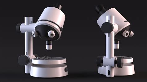 3D Modern Optical Microscope White | 3D Molier International
