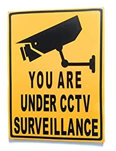 You are Under CCTV Surveillance -9"X12" Sign Board- Set of 2 : Amazon ...