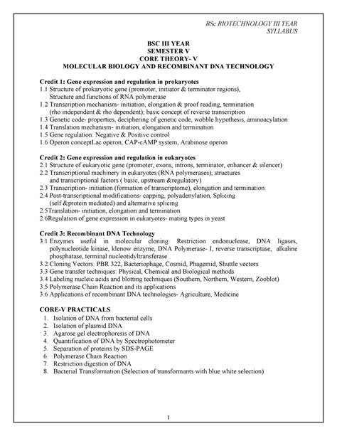 B.Sc Bio Technologyy III year Syllabus - BSc BIOTECHNOLOGY YEAR ...