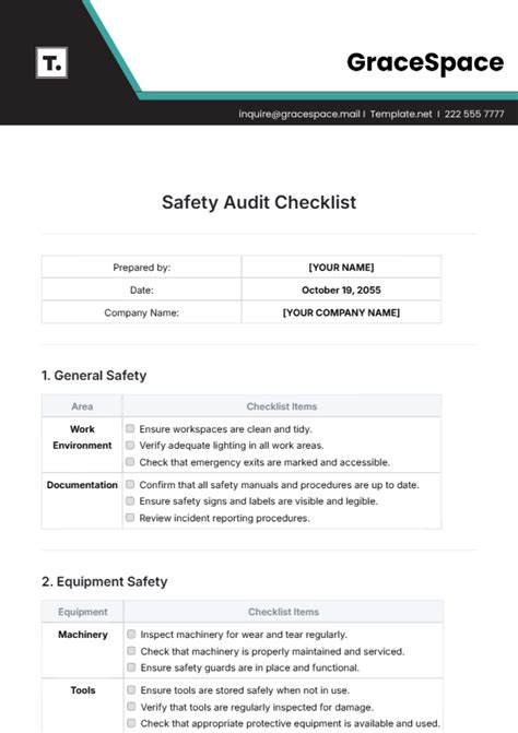 Image result for Safety Audit Example