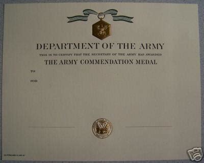 Army Commendation Medal ARCOM Award Certificate Orig. | #21614340
