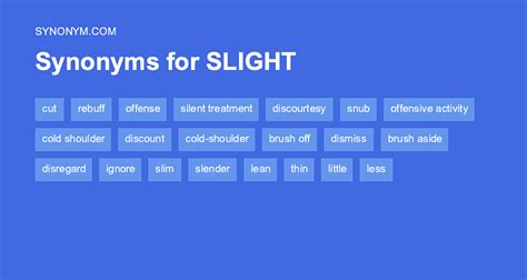 Another word for SLIGHT > Synonyms & Antonyms
