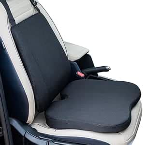 FOVERA Memory Foam Car Back & Seat Cushion Combo Pack
