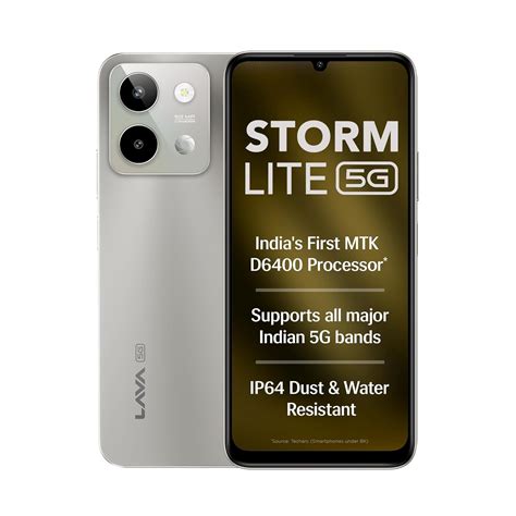 Lava Storm Lite 5G (Cosmic Titanium, 4+4*GB RAM, 64GB Storage) | India ...