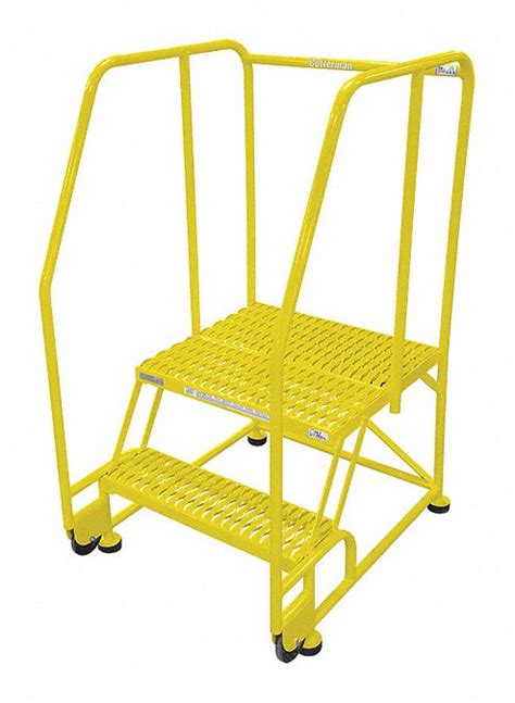 COTTERMAN, 1.7 ft Platform Ht, Assembled, Rolling Ladder - 21VA66 ...