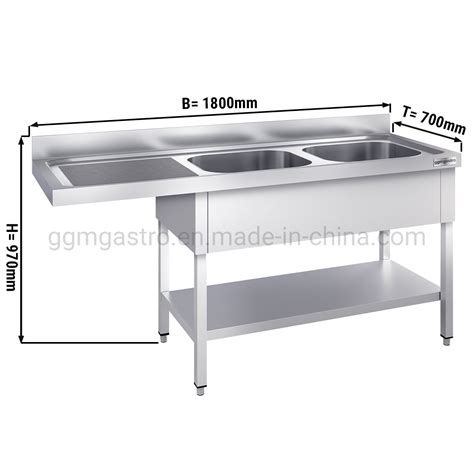 Commercial Kitchen Stainless Steel Work Table Outdoor Sink Table for ...