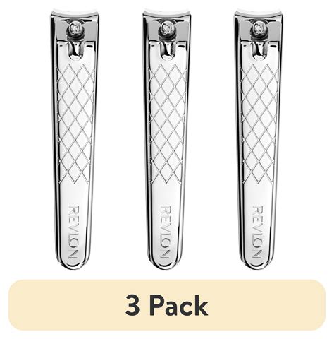 (3 pack) Revlon Accurate Clipping Stainless Steel Toenail Clipper ...