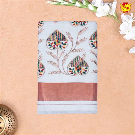 Southloom Exclusive Onam Kerala Traditional Fancy Border Floral Cotton ...