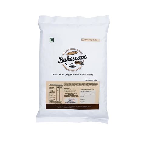 Bakescape T65 Bread Flour (1 kg) | Unbleached, High Protein Content for ...