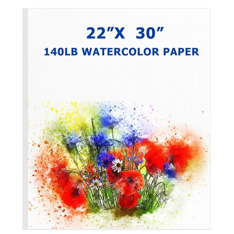 Amazon.com: Fuutreo 20 Sheets Watercolor Paper 22 x 30" Large 140 lb ...