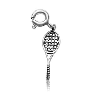 Buy FOURSEVEN Jewellery 925 Sterling Silver Tennis Racquet Charm ...