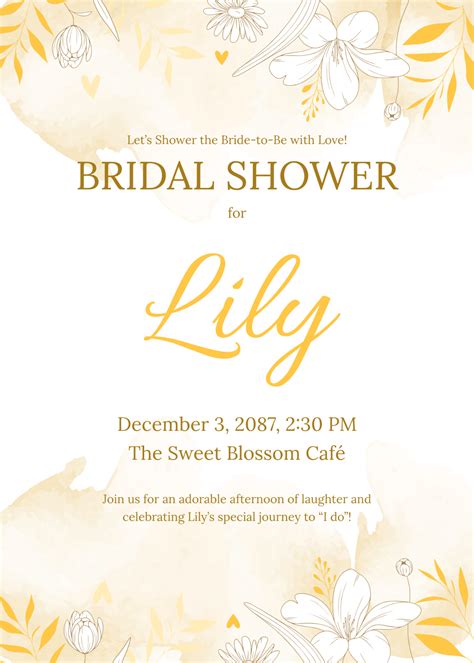 Free Bridal Shower Invitation Templates, Editable and Printable