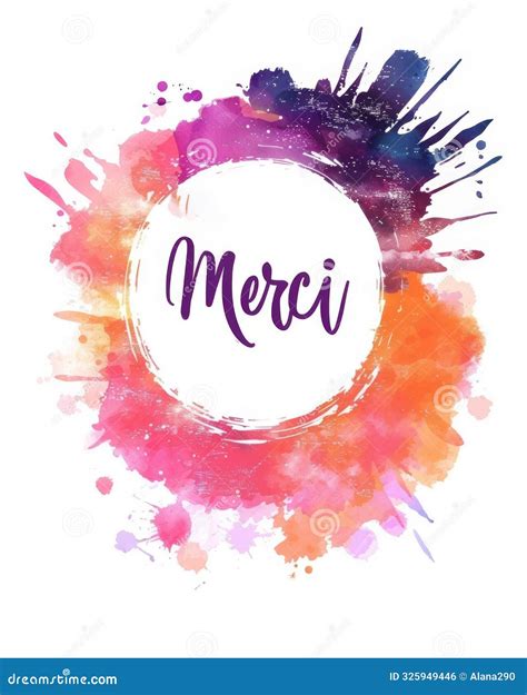 Merci - Thank You in French Language. Modern Calligraphy Lettering Text ...