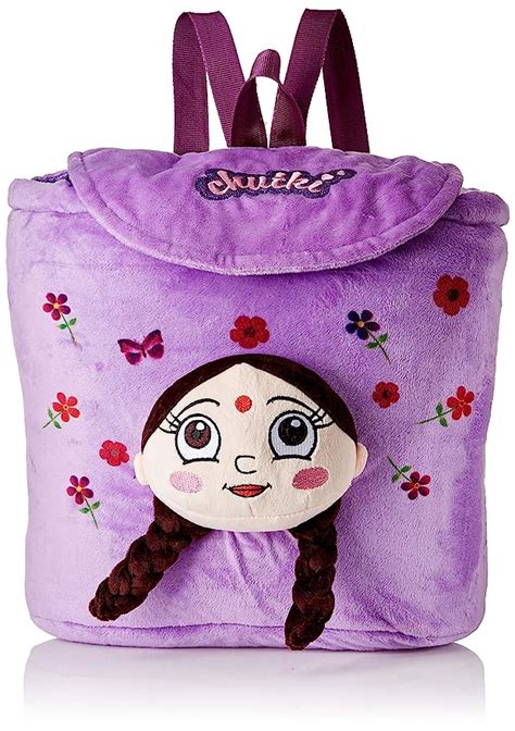 Chhota Bheem Chutki 3D Face Plush Bag - Purple : Amazon.in: Fashion