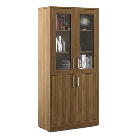 Buy Quadro 4-Door Book Cabinet - Brown from Home Centre at just INR 54998.0