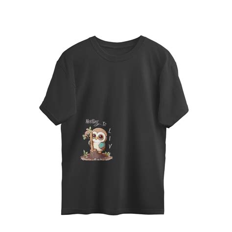Owl - Oversized Unisex T-shirt – colorscoops.in