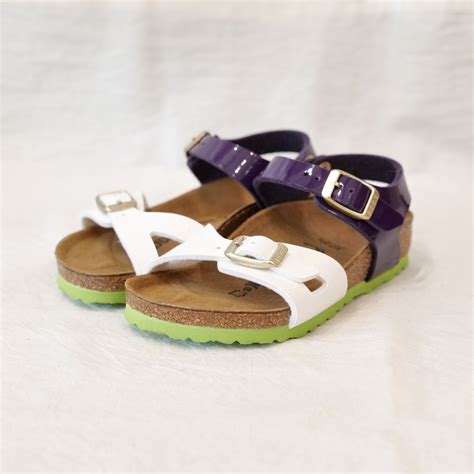 BIRKENSTOCK キッズ リオ トロピカルホワイトライラック Rio kids tropical white lilac 1003307 ...