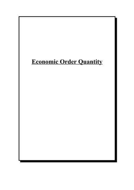 Image result for Economic order quantity examples