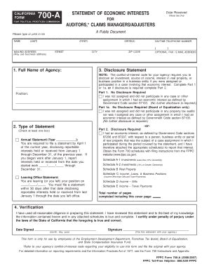 Fillable Online fppc ca Form 700-A drft (10-06).p65 - fppc ca Fax Email ...