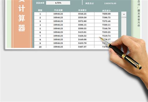 2021年房贷计算器-自动生成月供明细-Excel表格-工图网