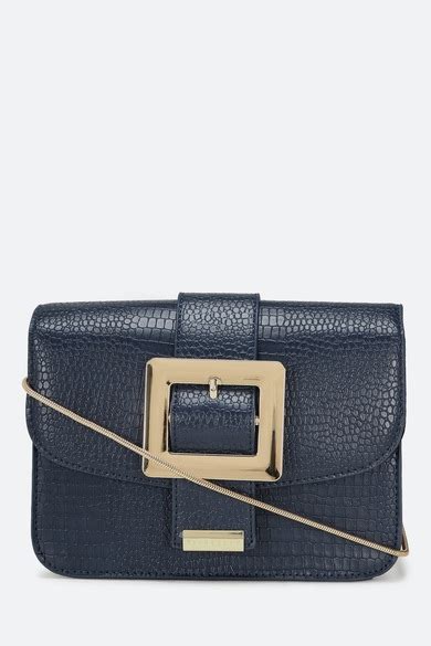 Buy Women Blue Textured Casual Sling Bag Online - 755866 | Van Heusen