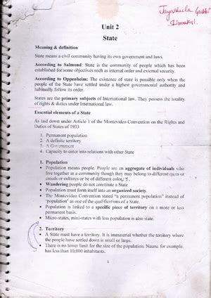 Explain State responsibility of a state for international delinquency ...