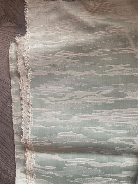 Vintage Upholstery Fabric Sea-foam Jacquard 56" X 2 Yards - Etsy