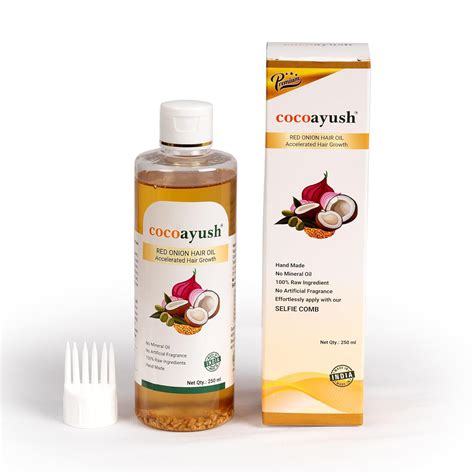 Buy COCOAYUSH Red Onion Hair Oil, Hair Fall Control, Hair Growth, Hand ...