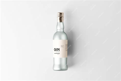 Premium PSD | Frosted glass spirit liquor bottle mockup