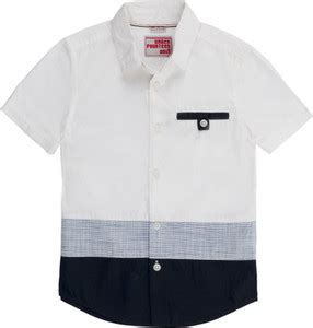 Under Fourteen Only Boys Woven Design Casual White Shirt - Buy Under ...