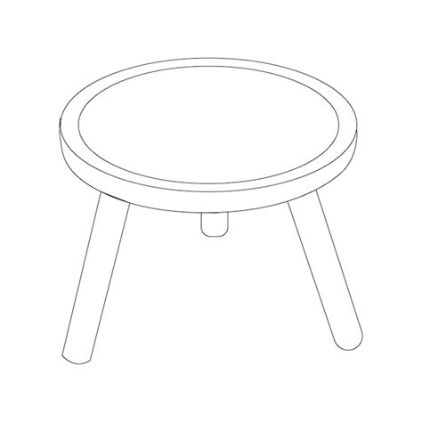 Premium Vector | Table line drawing basic vector