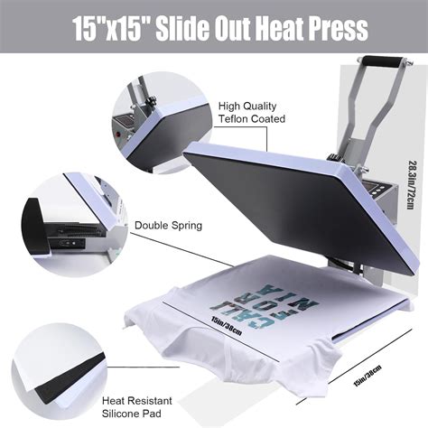 AKEYDIY Heat Press 15X15 Slide Out Clamshell Heat India | Ubuy